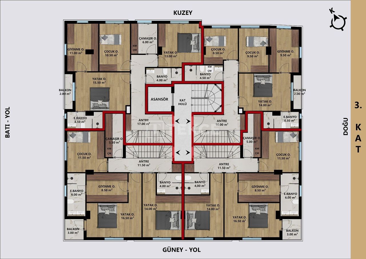 Attico a Antalya, Turchia, 190 m² - foto 15