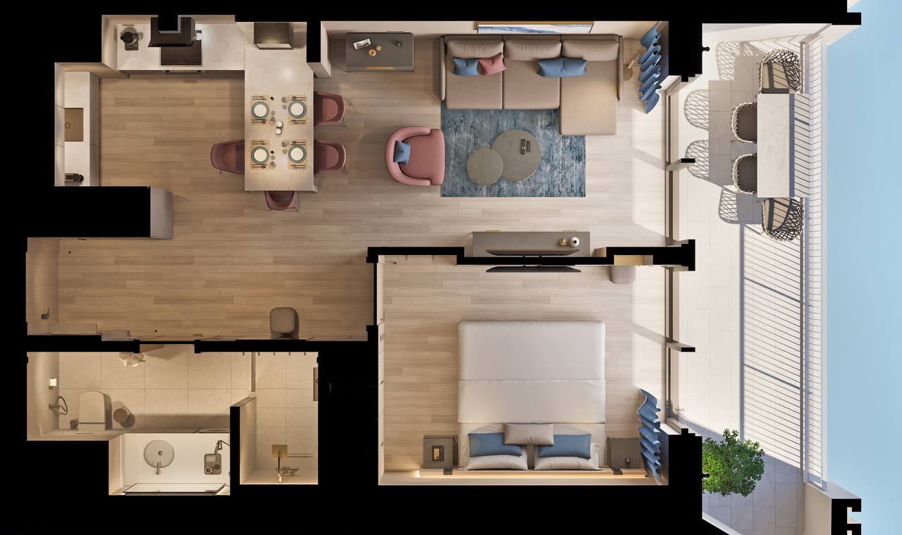 Appartement à Rafailovici, Monténégro, 58 m² - image 3