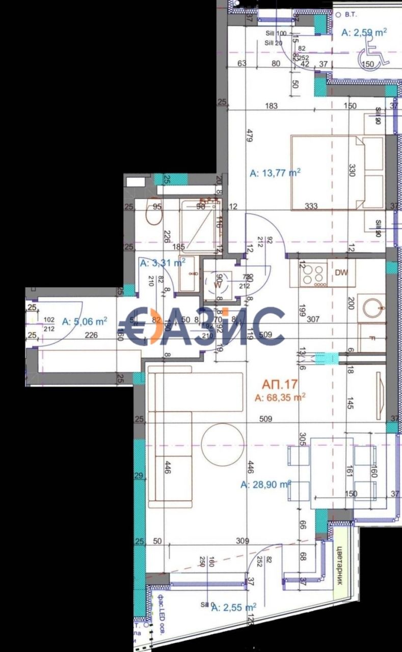 Appartamenti a Burgas, Bulgaria, 81 m² - foto 4