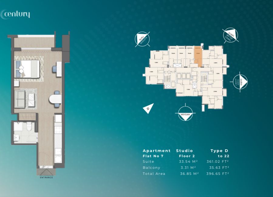 Piso en Dubái, EAU, 38 m² - imagen 8