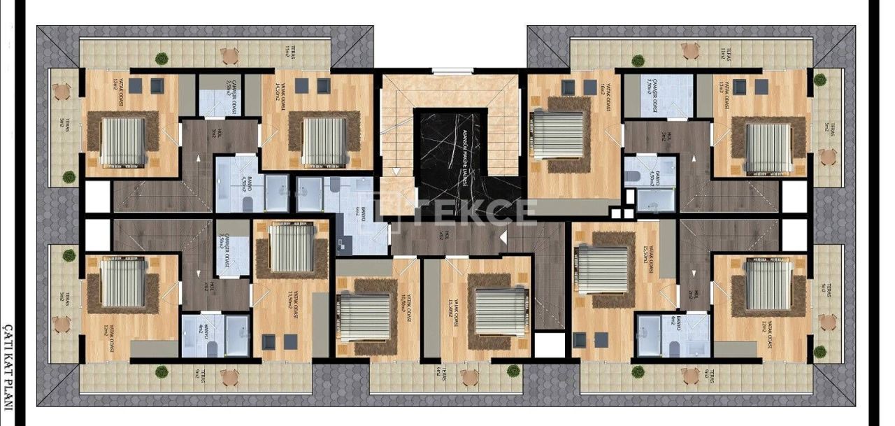 Penthouse in Alanya, Türkei, 135 m² - Foto 14