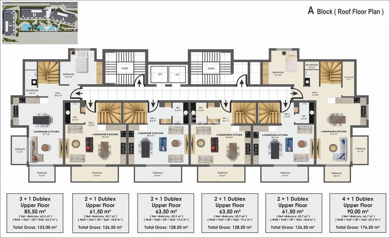 Penthouse à Alanya, Turquie, 135 m² - image 17