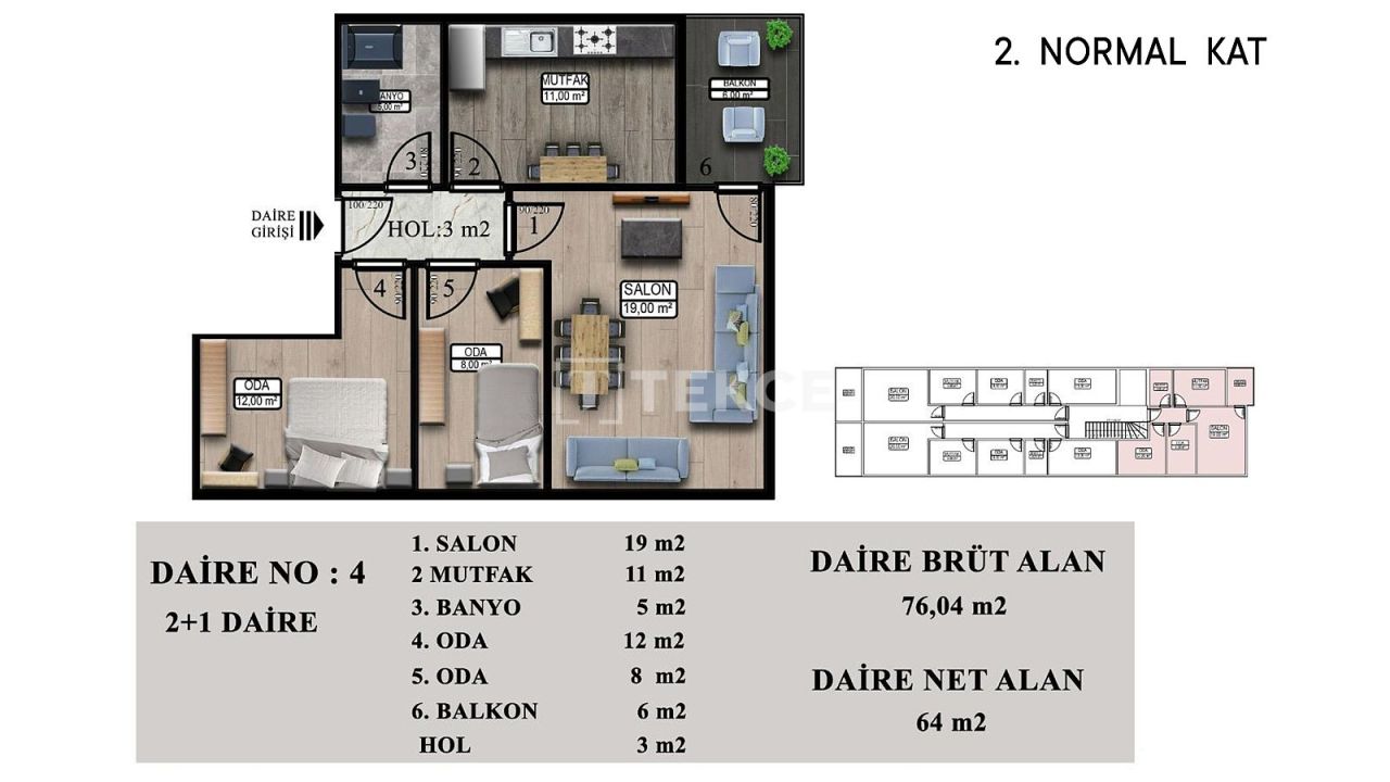 Appartement à Yalova, Turquie, 76 m² - image 18