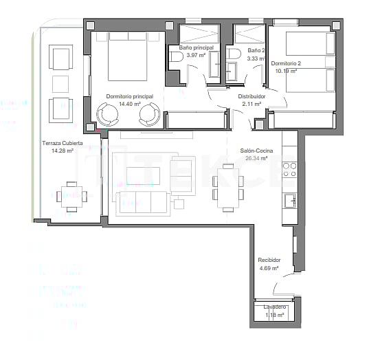 Penthouse à Torremolinos, Espagne, 68 m² - image 15
