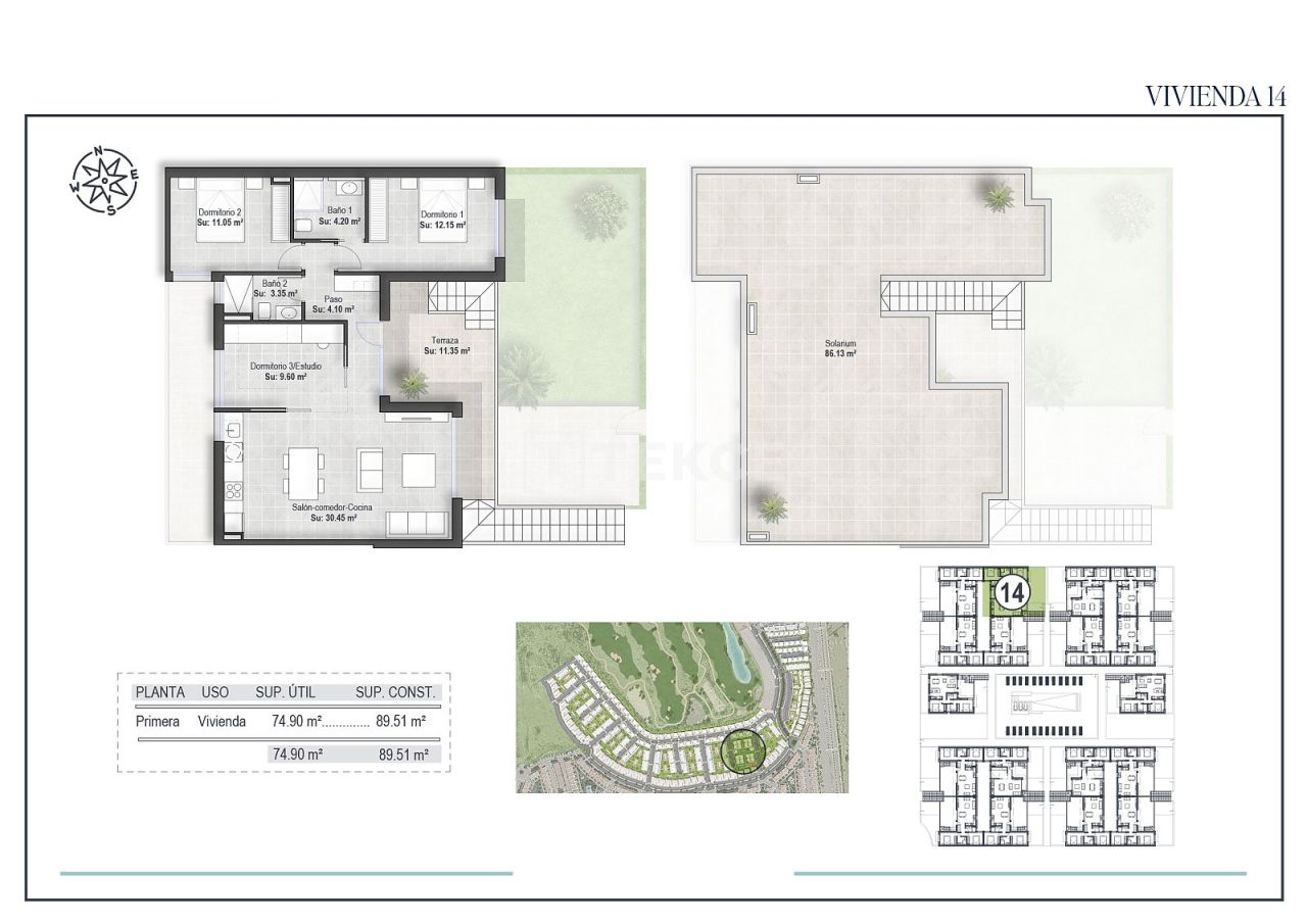 Penthouse in Fuente Alamo, Spain, 74 m² - picture 18