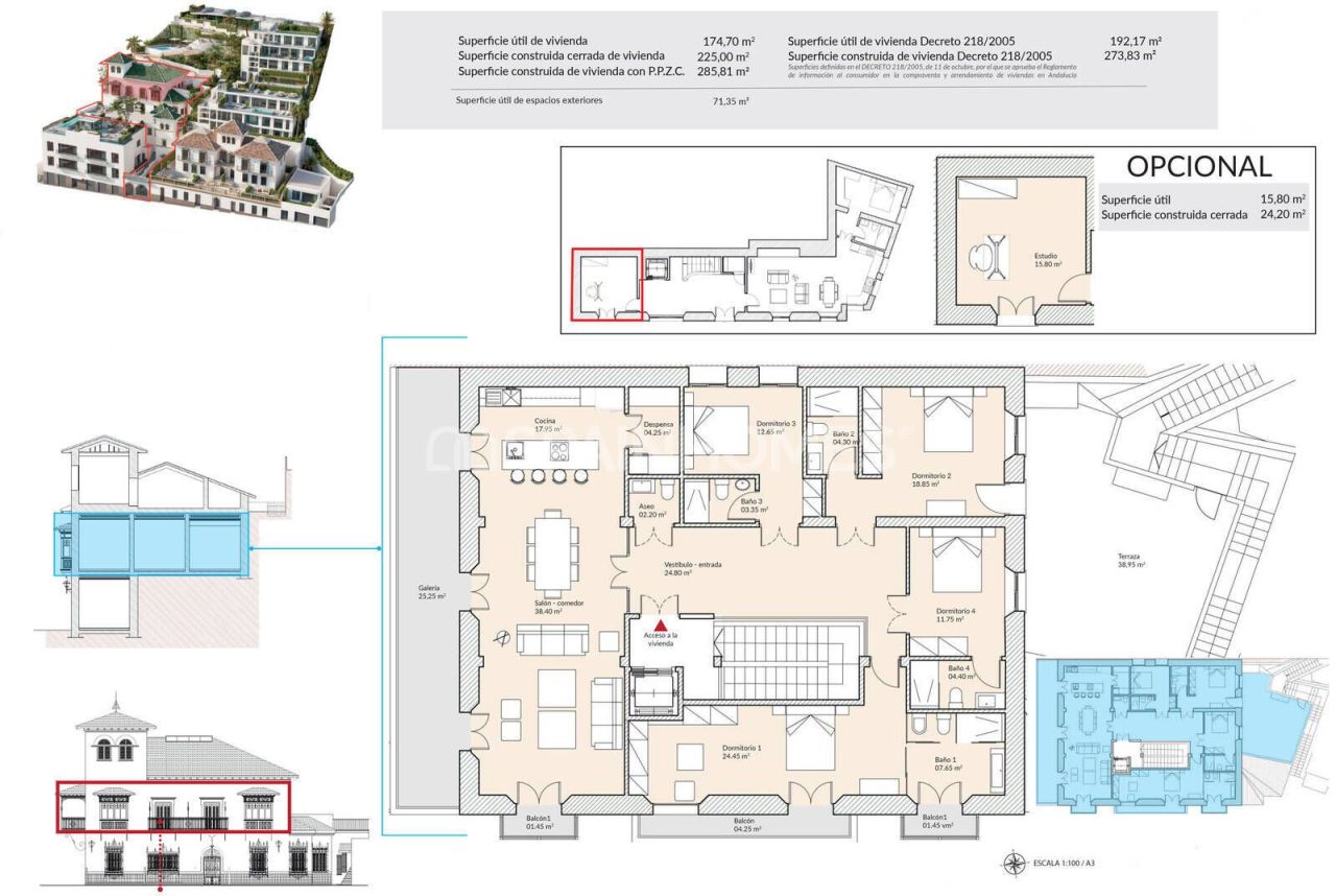 Attico a Malaga, Spagna, 107 m² - foto 5