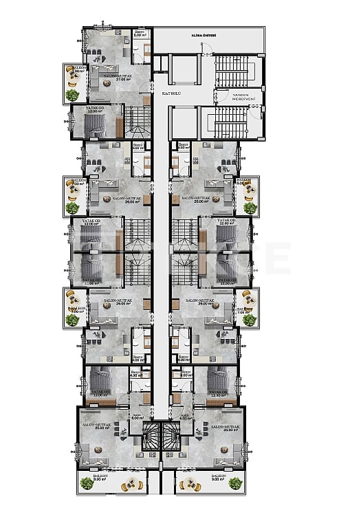 Penthouse in Alanya, Türkei, 124 m² - Foto 12