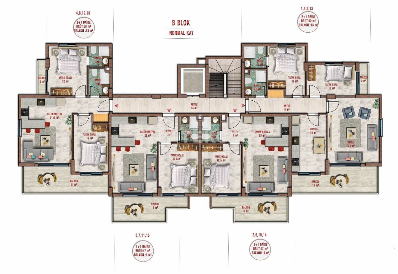 Ático en Alanya, Turquia, 111 m² - imagen 17