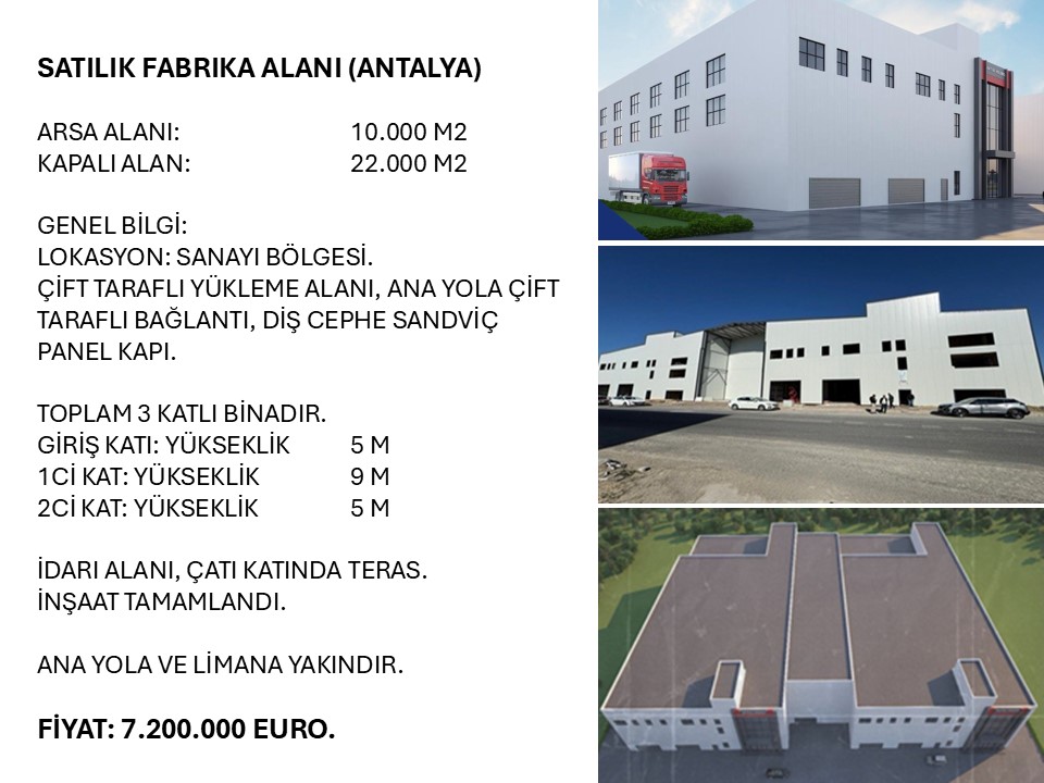 Industrial in Antalya, Turkey, 22 000 m² - picture 1