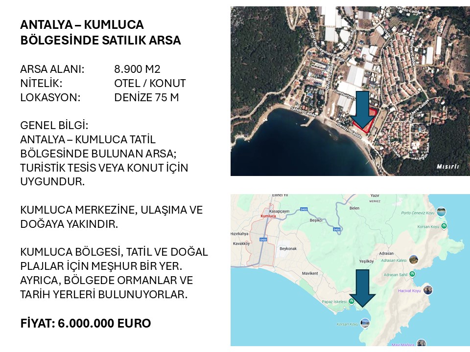 Land in Kumluca, Turkey, 8 900 m² - picture 1