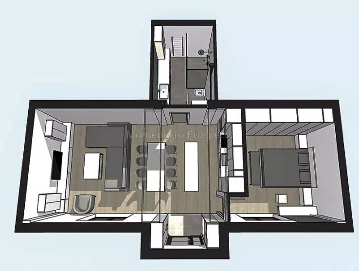 Appartamento a Kamenari, Montenegro, 59 m² - foto 4