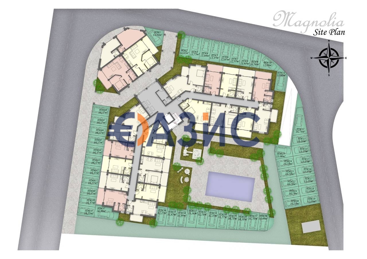 Appartamenti a Spiaggia assolata, Bulgaria, 33.8 m² - foto 12