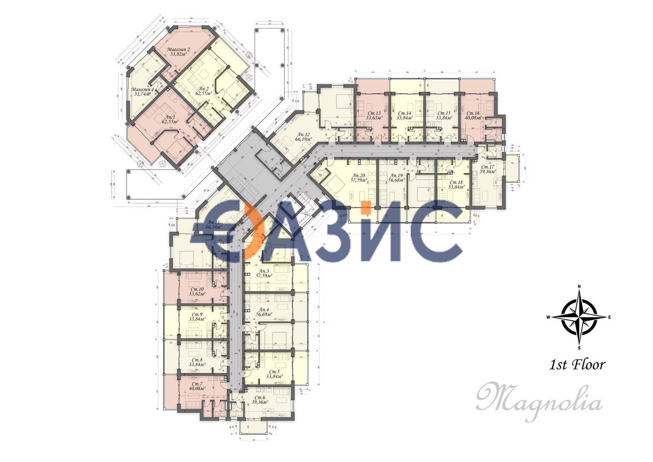 Appartamenti a Spiaggia assolata, Bulgaria, 33.8 m² - foto 13