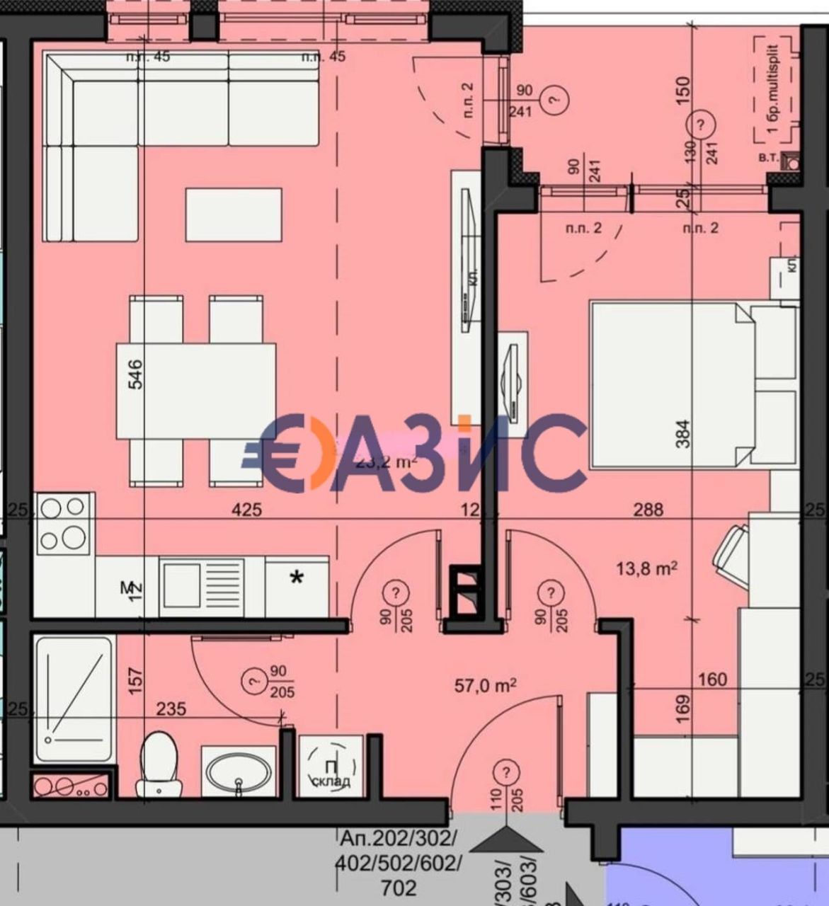 Appartamenti a Rudnik, Bulgaria, 57 m² - foto 14