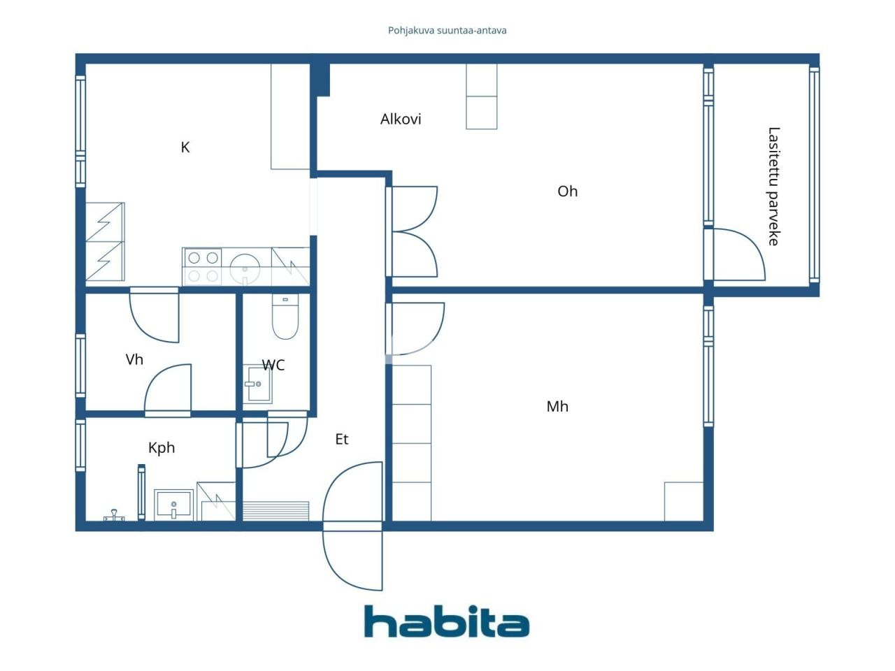Apartamento en Helsinki, Finlandia, 64 m² - imagen 2