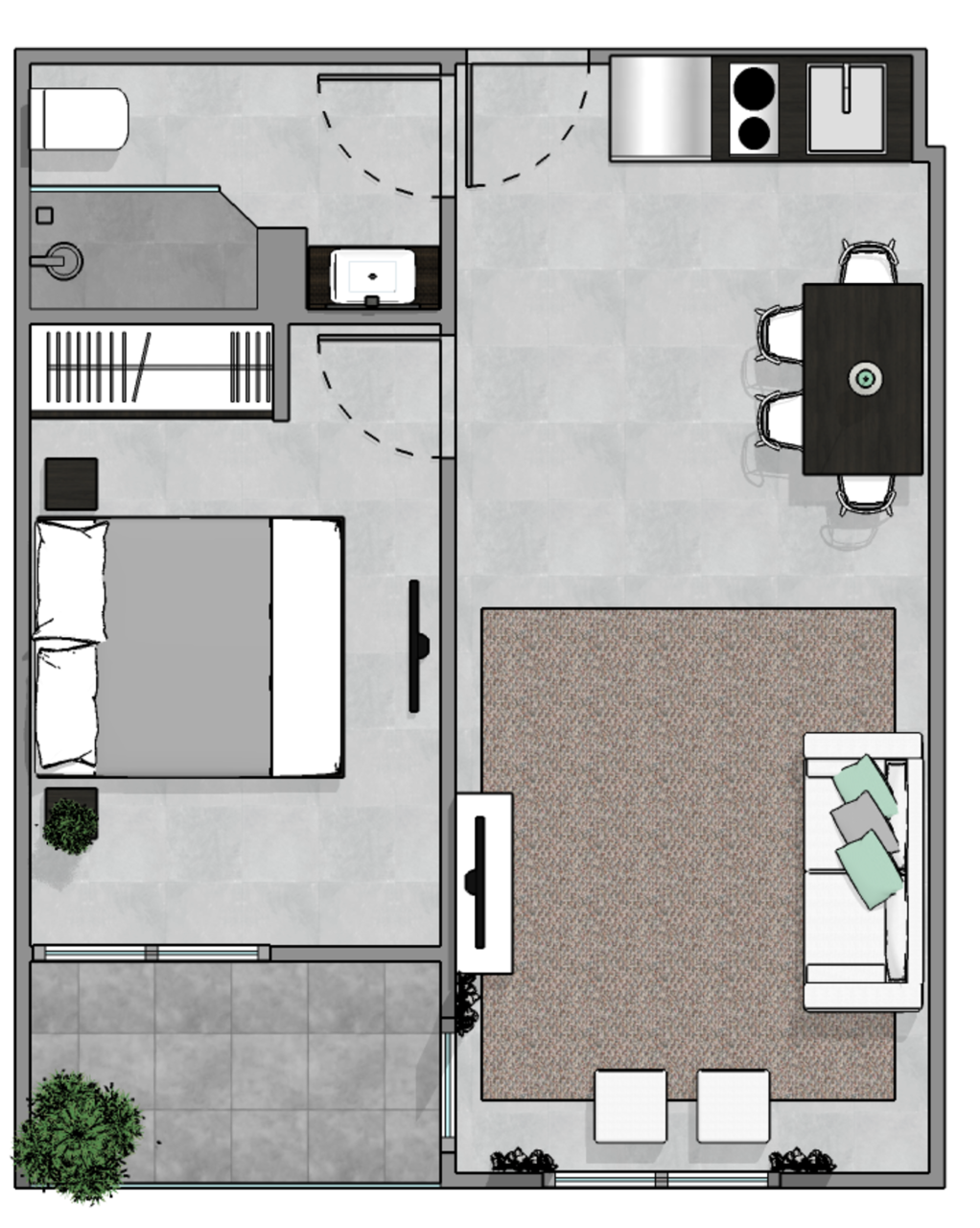 Appartamenti a Phuket, Thailandia, 41 m² - foto 15