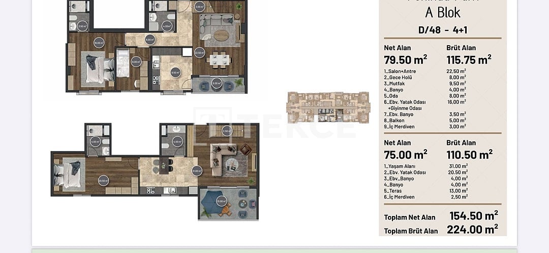 Appartamenti a Pendik, Turchia, 224 m² - foto 15