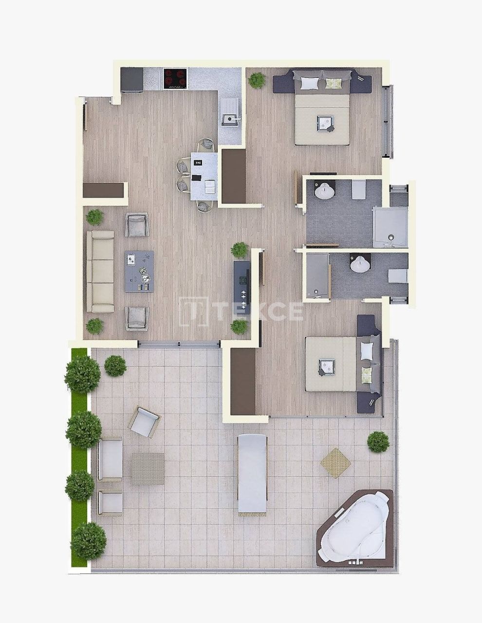 Apartment in İskele, Zypern, 73 m² - Foto 19