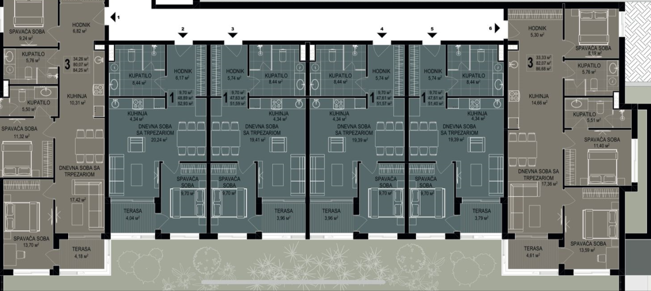 Appartamento a Budva, Montenegro, 52 m² - foto 9