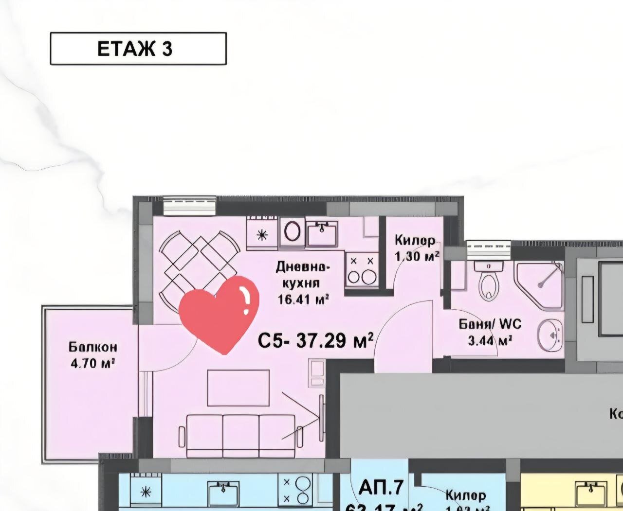 Apartment in Sonnenstrand, Bulgarien, 38 m² - Foto 8