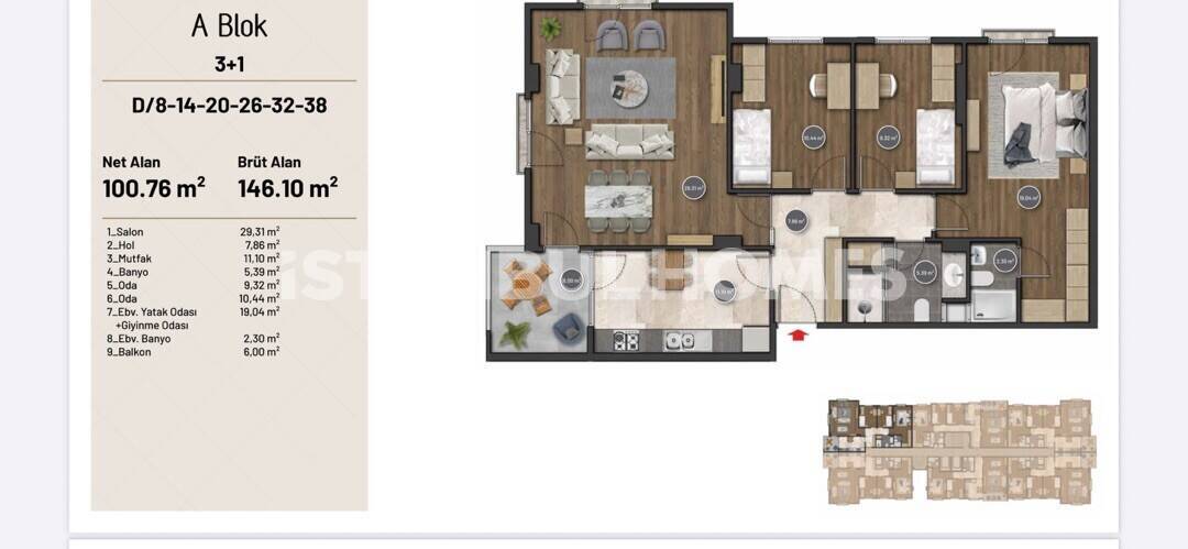 Apartamento en Pendik, Turquia, 224 m² - imagen 13