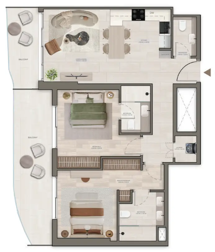 Wohnung in Dubai, VAE, 103 m² - Foto 17