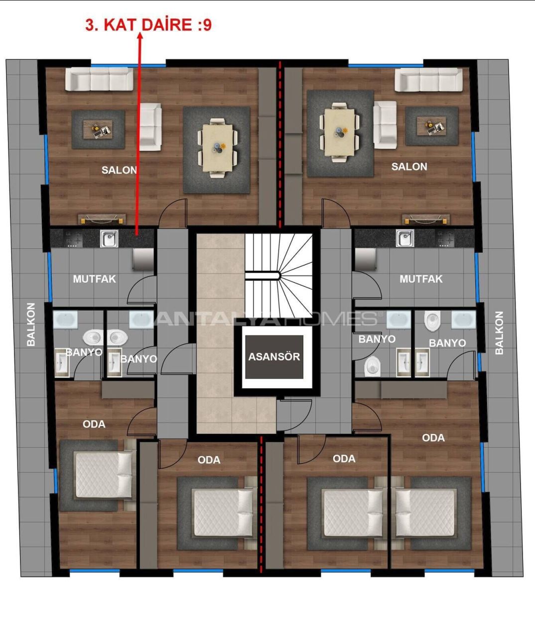 Apartment in Antalya, Turkey, 60 m² - picture 6