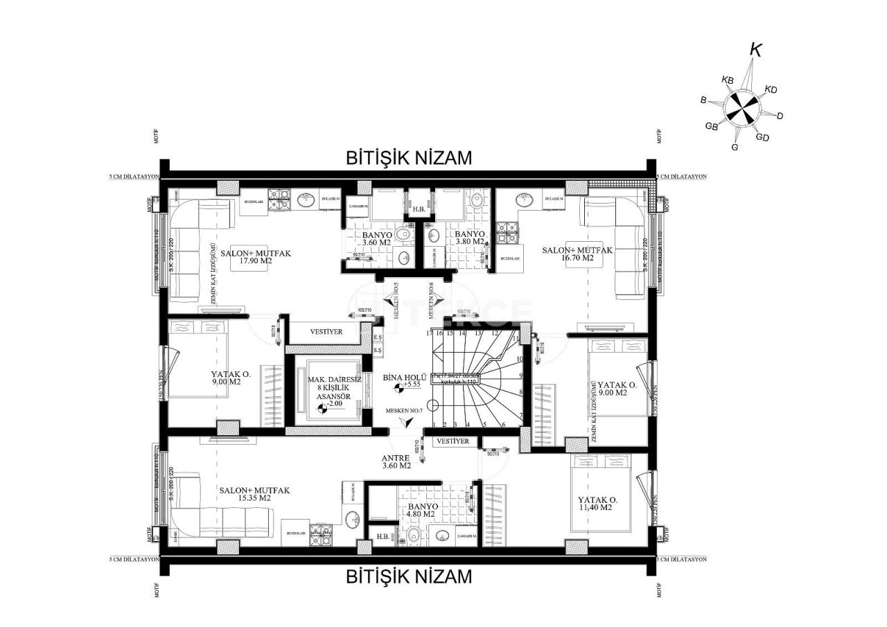 Appartamenti a Antalya, Turchia, 80 m² - foto 7