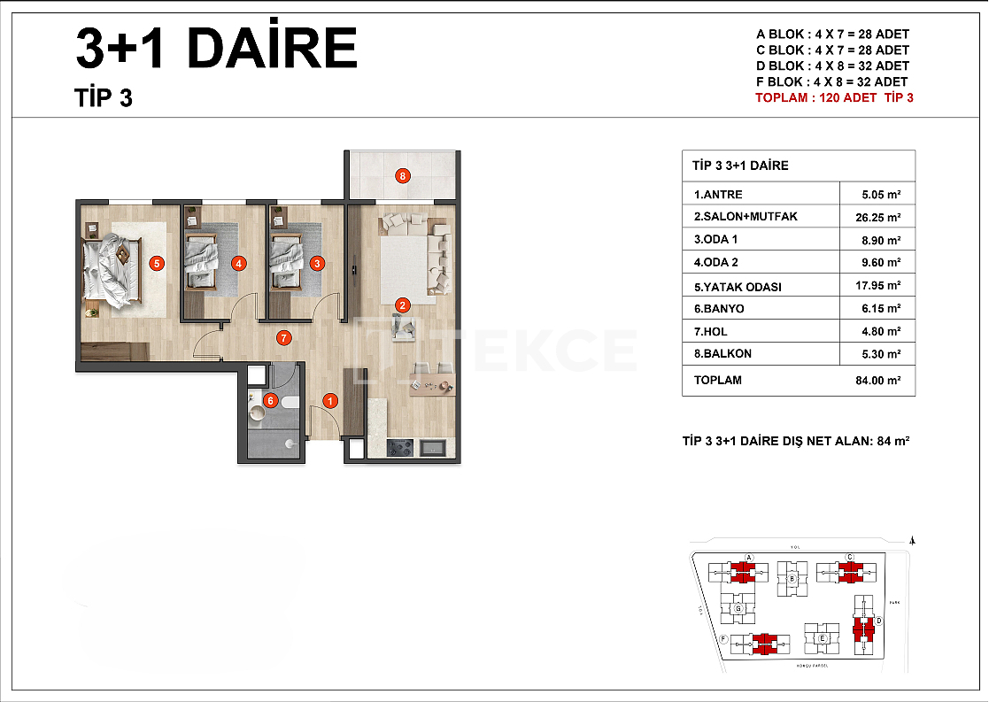 Appartement Osmangazi, Turquie, 79 m² - image 15