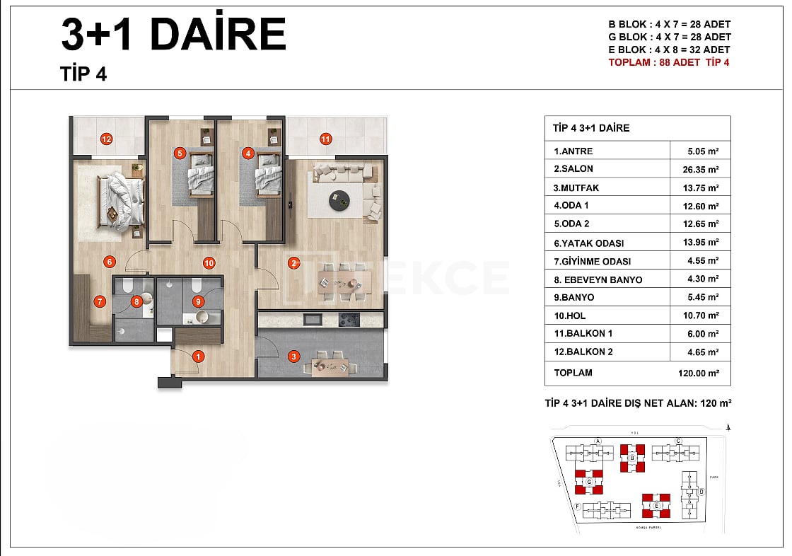 Apartamento Osmangazi, Turquia, 96 m² - imagen 16