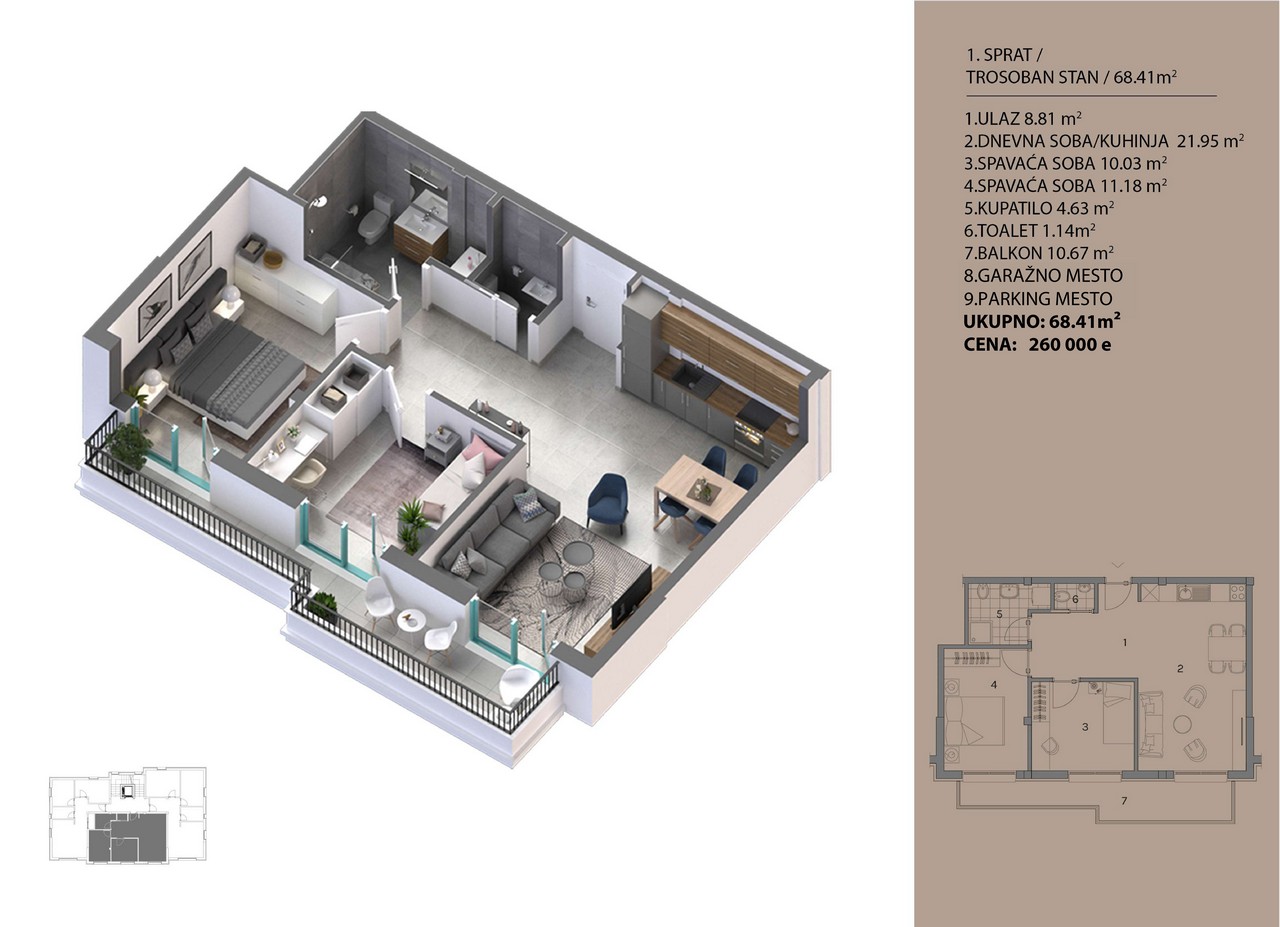 Apartamento en Dobrota, Montenegro, 157 m² - imagen 6