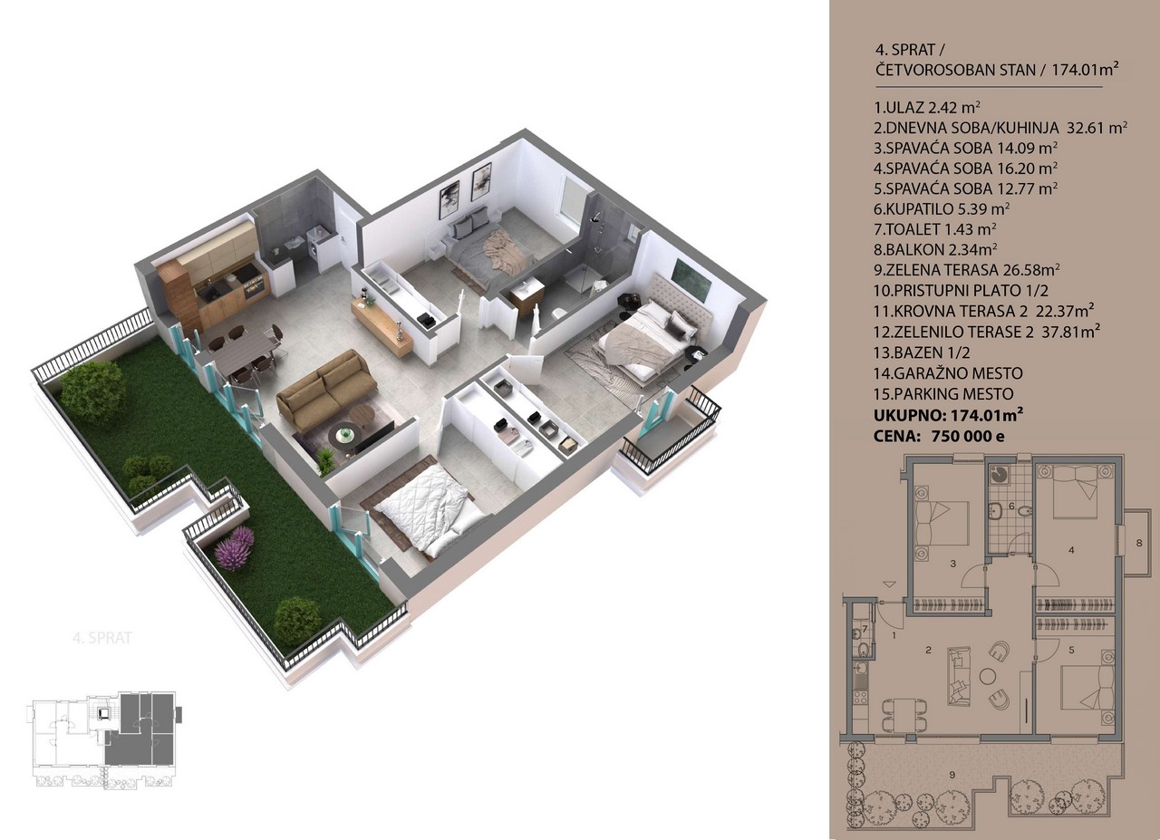 Apartamento en Dobrota, Montenegro, 157 m² - imagen 8