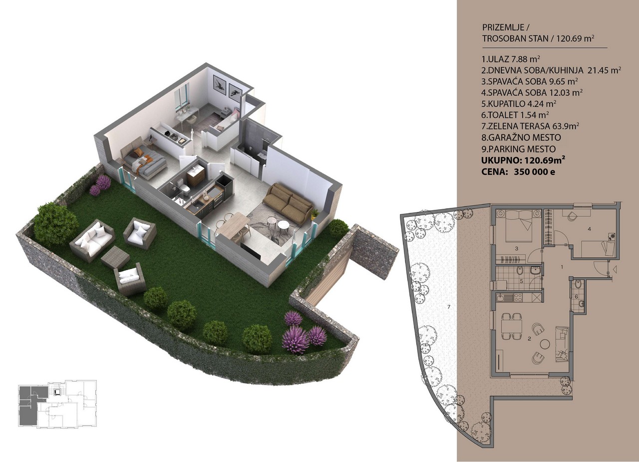 Appartamenti a Dobrota, Montenegro, 64 m² - foto 8