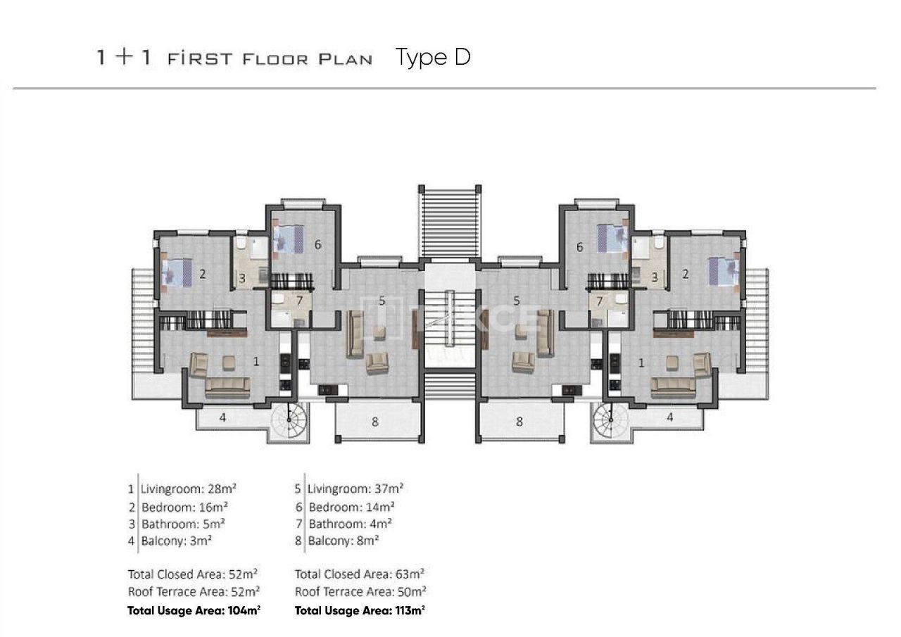 Appartamenti a Kyrenia, Cipro, 118 m² - foto 15