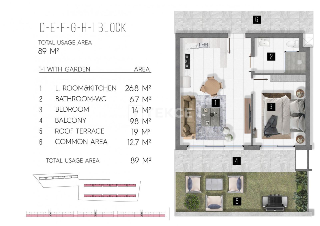 Apartment in Gazimağusa, Zypern, 60 m² - Foto 17