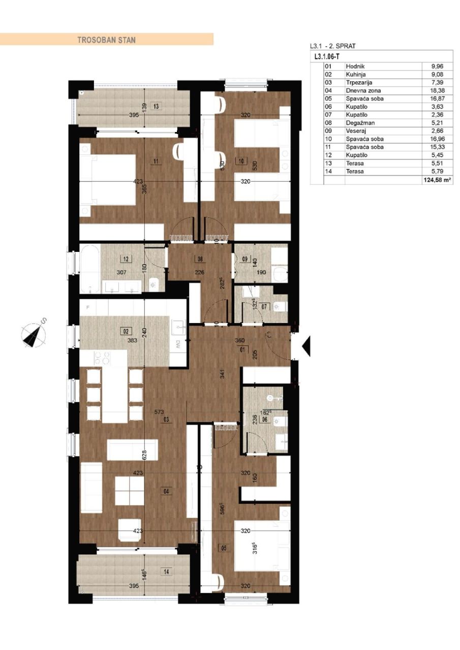 Apartamento en Podgorica, Montenegro, 120 m² - imagen 7