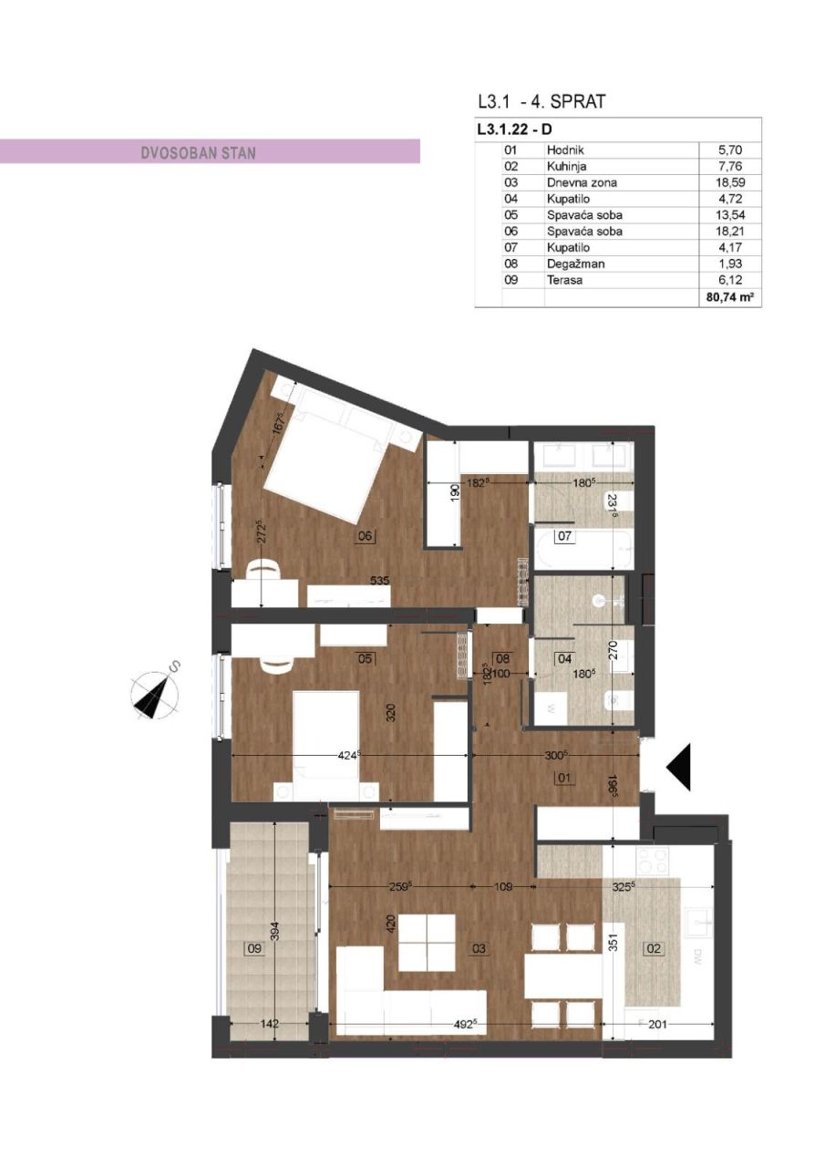 Appartement à Podgorica, Monténégro, 80 m² - image 7