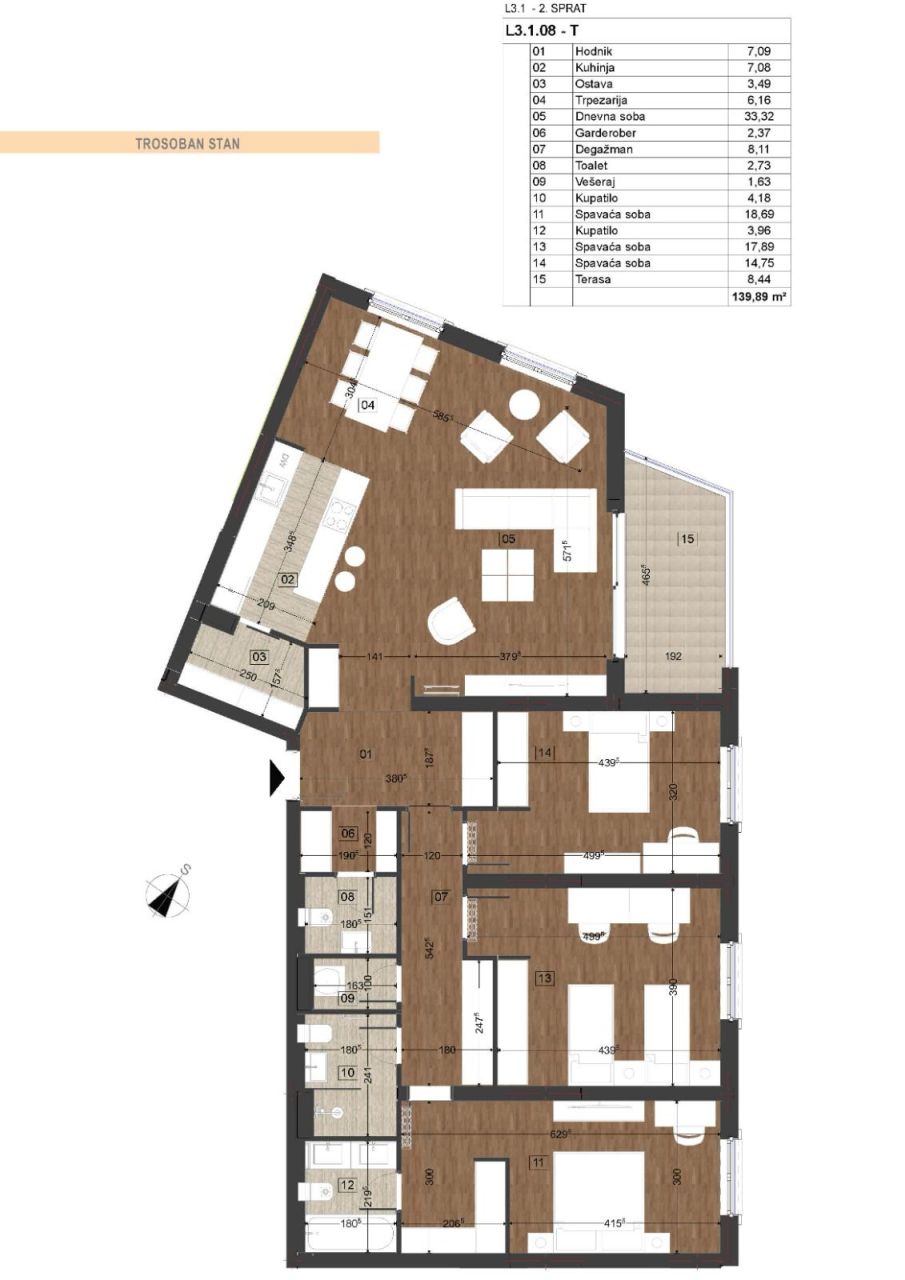 Apartamento en Podgorica, Montenegro, 120 m² - imagen 9