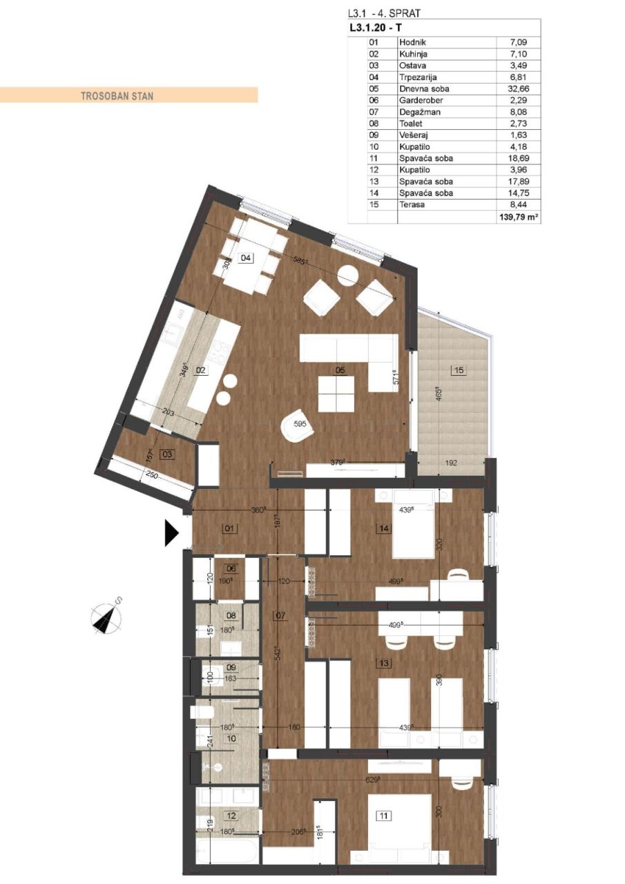 Apartamento en Podgorica, Montenegro, 120 m² - imagen 12