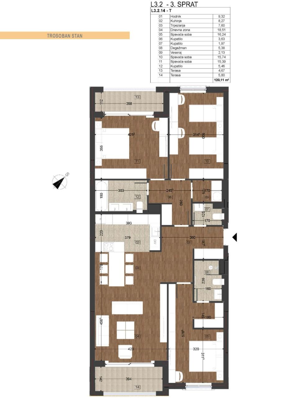 Apartamento en Podgorica, Montenegro, 120 m² - imagen 17
