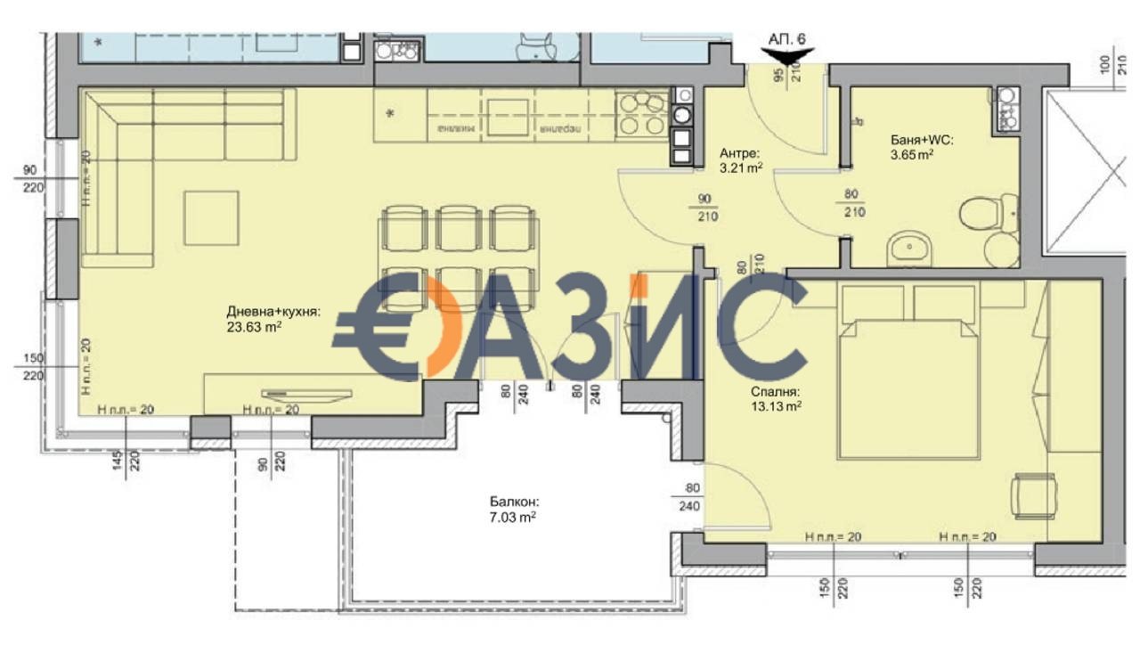 Apartamento en Chernomorets, Bulgaria, 68 m² - imagen 4