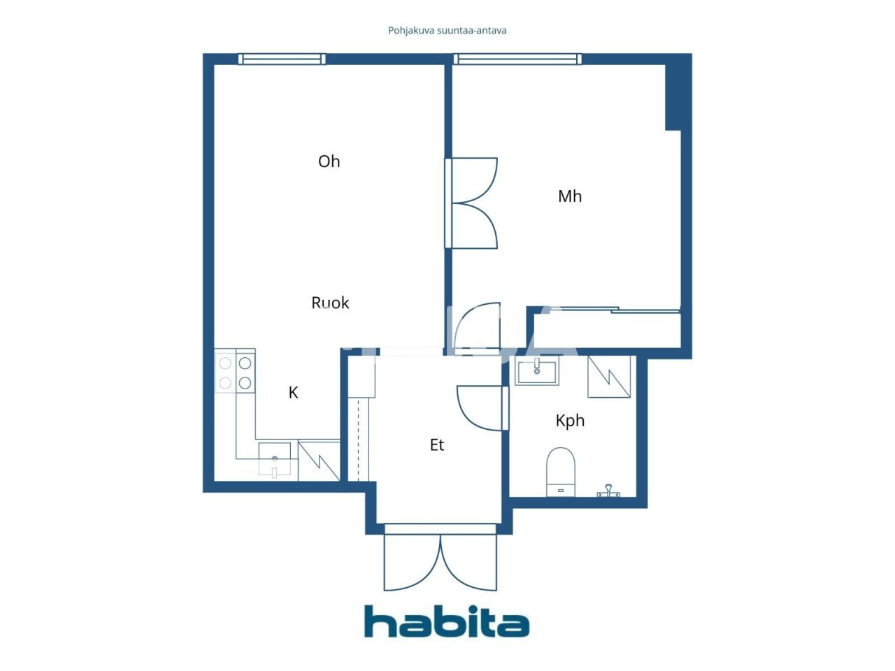 Apartamento en Helsinki, Finlandia, 42 m² - imagen 2