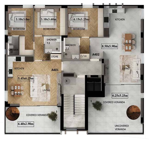 Attico a Larnaca, Cipro, 69 m² - foto 10