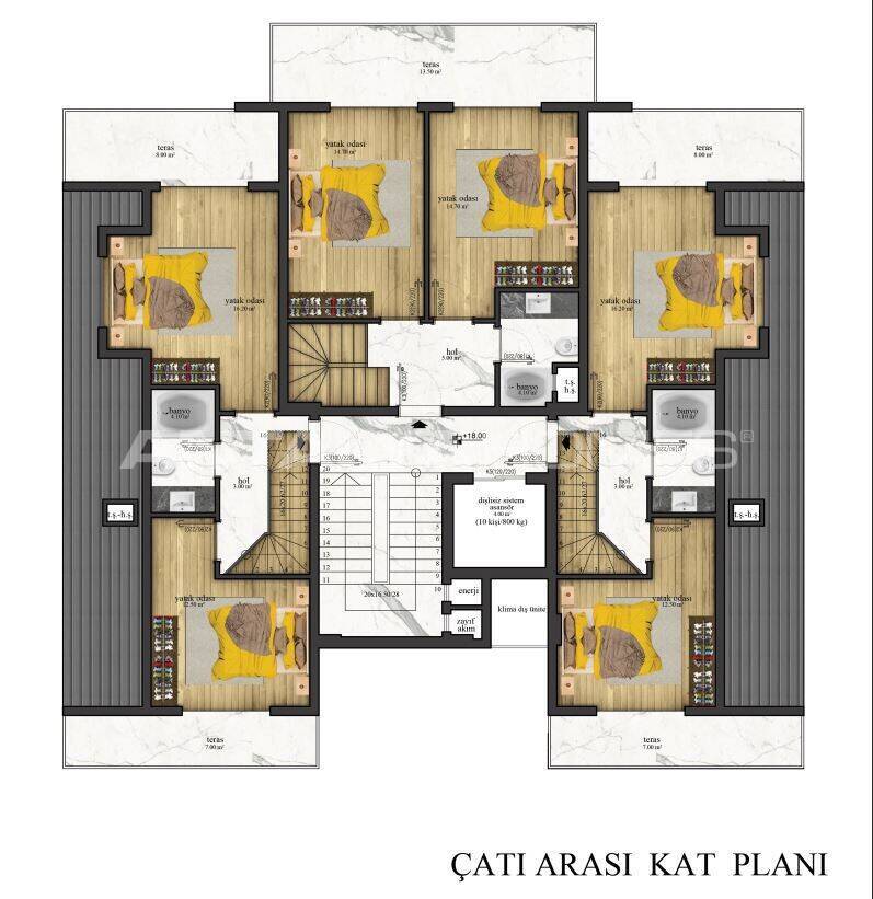 Appartamenti a Alanya, Turchia, 52 m² - foto 13
