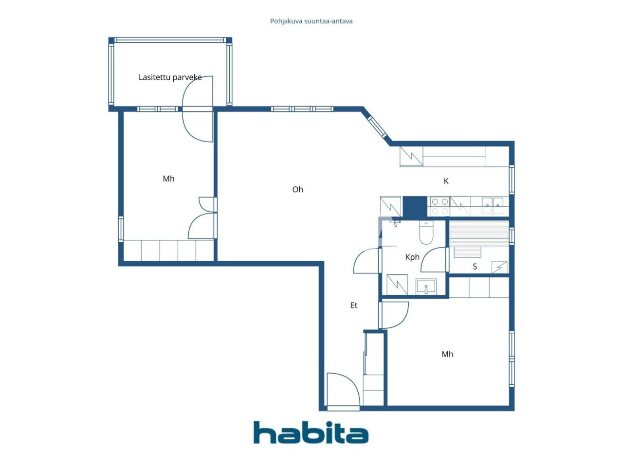 Apartamento en Helsinki, Finlandia, 69.5 m² - imagen 2