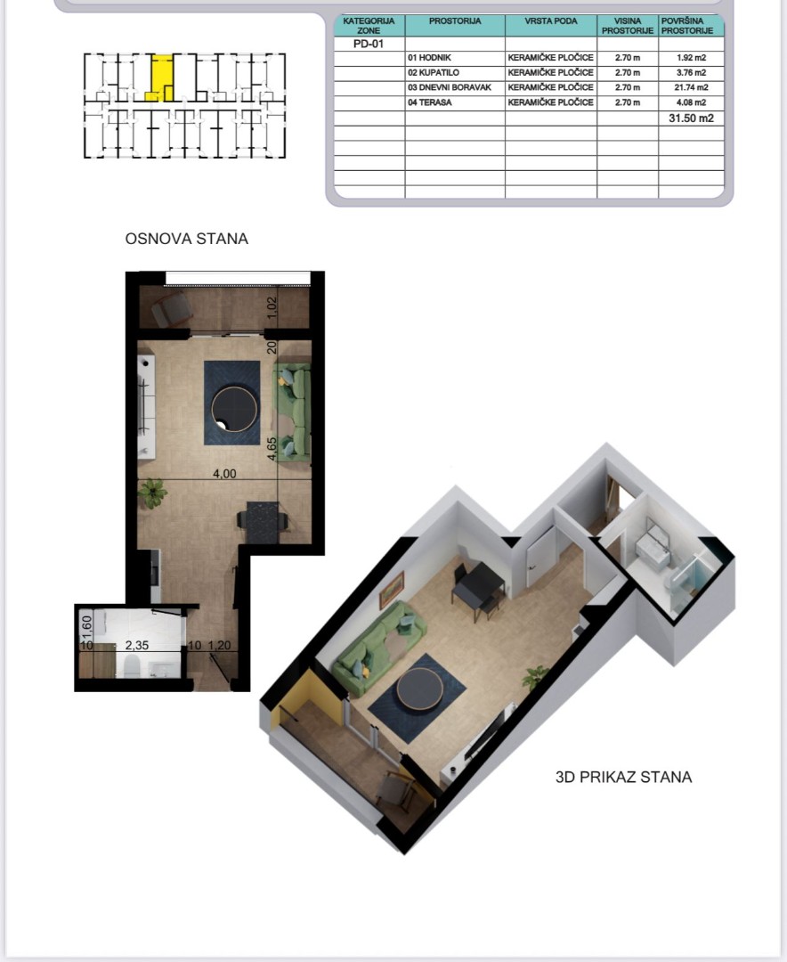 Piso en el Bar, Montenegro, 31 m² - imagen 7