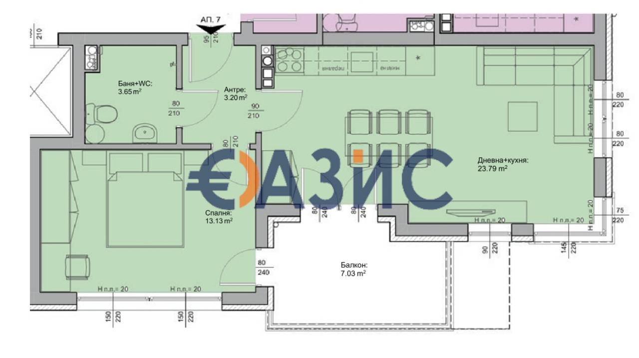 Apartamento en Chernomorets, Bulgaria, 68.2 m² - imagen 4