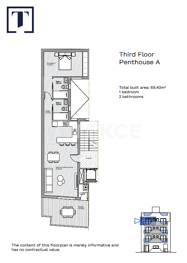 Penthouse à Torrevieja, Espagne, 69 m² - image 14