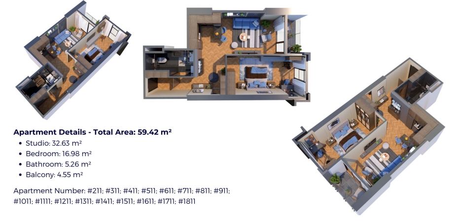 Apartment in Batumi, Georgia, 29.96 m² - picture 6