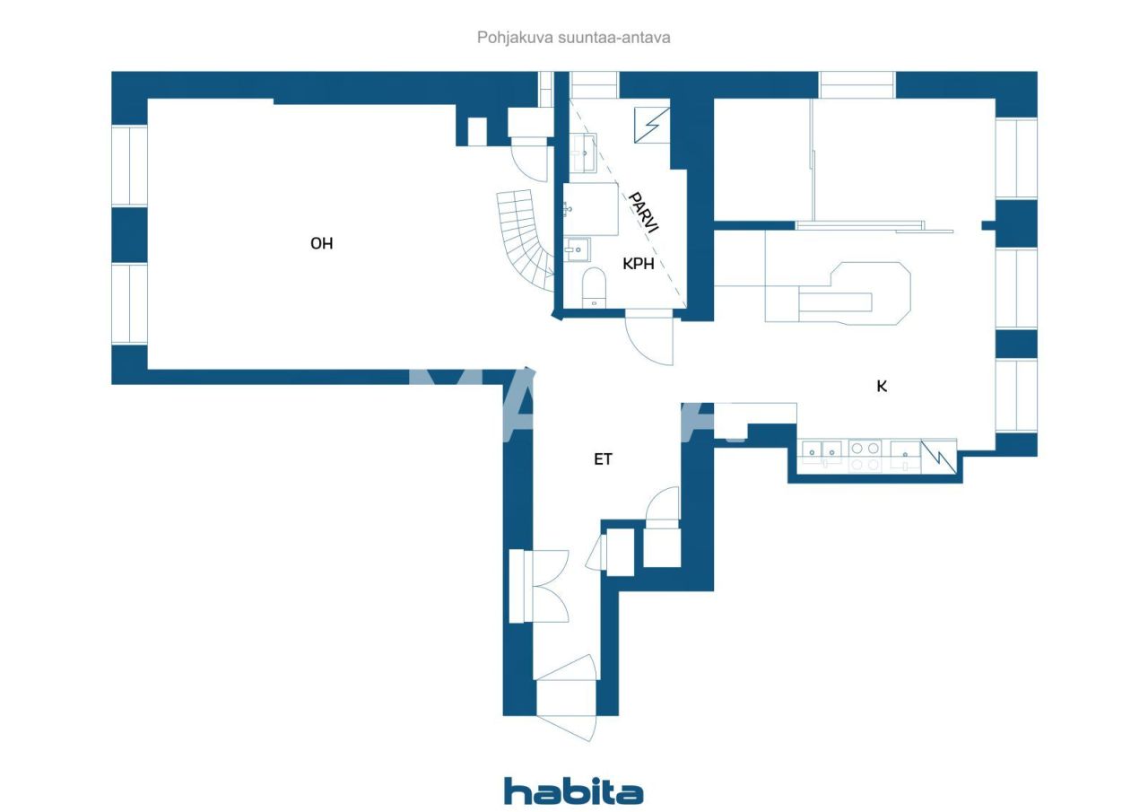 Apartamento en Helsinki, Finlandia, 80 m² - imagen 2